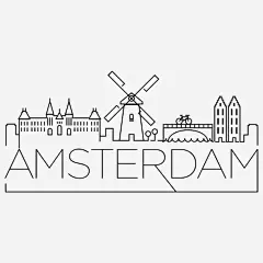 阿姆斯特丹市线剪影图标高清素材 城市 线剪影 阿姆斯特丹市 阿姆斯特丹市线剪影 阿姆斯特丹市线剪影PNG 风车 免抠png 设计图片 免费下载