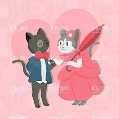 动物情侣   - 源文件下载【酷图网】动物情侣,浪漫动物,装饰,爱情,情人节,七夕节,浪漫,可爱