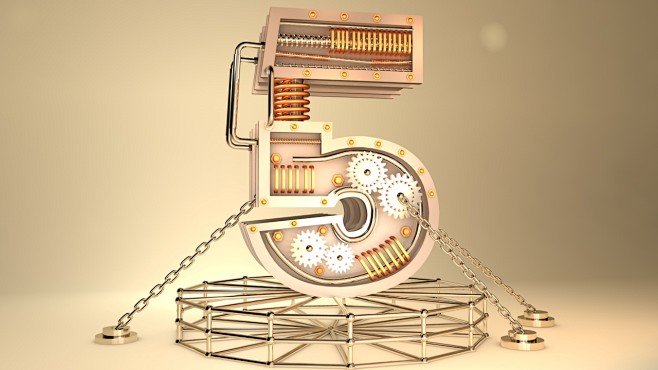 C4D机械数字5