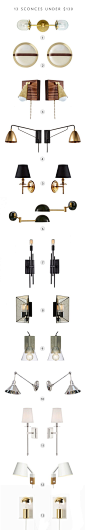 13 sconces under $130 (and most for less!) // lighting roundup from coco+kelley: 