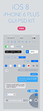 iOS8+iPhone6+Plus+GUI+PSD