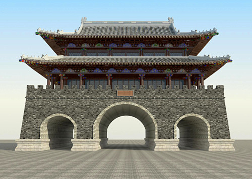 高精细模型 古建 城门 城楼 城墙 关口 关隘 哨所 古城