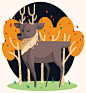 创建在Adobe Illustrator一个可爱的鹿插图： 
