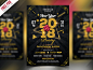 Download Free New Year 2018 Party Flyer PSD Template. This New Year 2018 Party Flyer PSD Template is an attention grabbing that’s perfect for promoting your new year party events in style. This New Year 2018 Party Flyer PSD Template is designed to promote