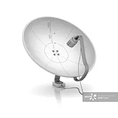 白色碟形卫星接收器图片素材