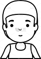 青年男人,性格,头像,成年的,学生,男人,男孩,概念,智慧,酷
