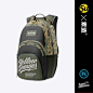 运动背包攀登旅行包双肩包军旅包ps样机logo贴图展示品牌衍生设计