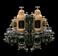 Steampunk machines V01, Toni Bratincevic : Over last year I've been working on a bunch of steampunk machines for my future projects. It is a kitbash set that I constantly expand with new assets. These are some WIP images. I'll probably retexture them with