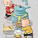 中国风猪年春节民俗系列之二十五磨豆腐