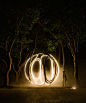 ling-li tseng's the search of the glow installation lights misty forest in taiwan