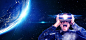 VR科幻科技蓝色星空banner 科技背景 立体 网络 虚拟 金属质感 高清背景 背景 设计图片 免费下载 页面网页 平面电商 创意素材