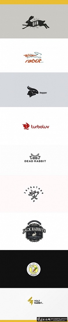 兔子LOGO设计元素 兔子标志设计灵感 ...