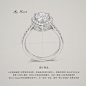 Darry Ring 珠宝设计图稿，戒指设计理念