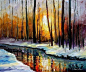 Leonid Afremov《夜色迷蒙》