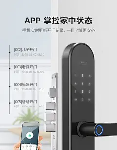爱迪指纹锁家用防盗门十大品牌公寓酒店电子刷卡全自动智能密码锁-淘宝网