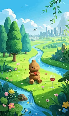 泥巴娃娃儿童孩童男孩矢量插画图形元素