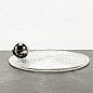 现代简约欧式透明玻璃波浪纹圆形托盘摆件样板房售楼处软装饰品-淘宝网
