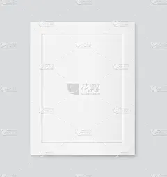 现实的白色框架。向量模型