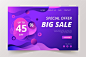 Abstract big sale landing page