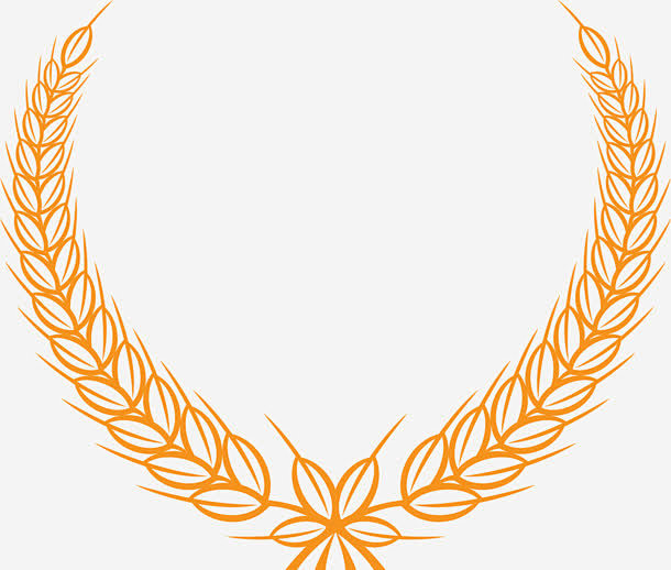 麦穗环边框装饰