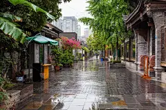 巷,风景,宽窄巷子,成都,四川省,旅游目的地,水平画幅,旅行者,户外,建筑结构