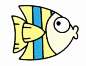 可爱的热带鱼简笔画图片教程素描彩图-www.uzones.com