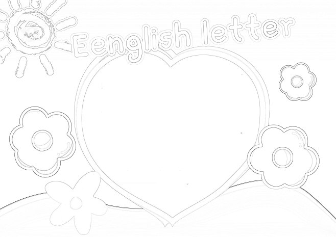 手抄报_英文字母手抄报_线稿