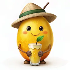 可爱卡通芒果素材图AI图