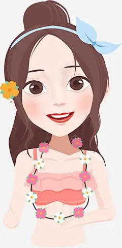 可爱清纯手绘美女高清素材 可爱 清纯 美女 免抠png 设计图片 免费下载