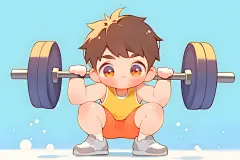 举重器械运动人物插画