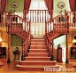 室内旋转木制台阶楼梯图片—土拨鼠装饰设计门户