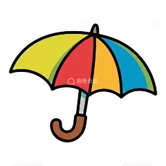 简笔画儿童画小雨伞1高清模板免费下载-趣麦麦图