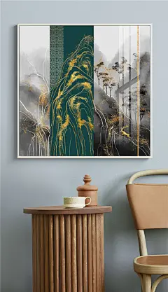 新中式装饰画(高清喷绘，晶瓷画)