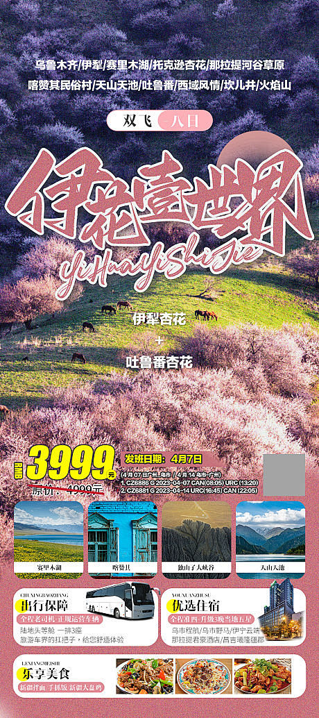青海茶卡新疆南疆旅游海报-源文件