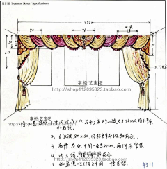 软装设计师過采集到窗帘手绘图