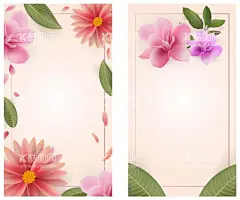 鲜花展板  - 源文件下载【酷图网】鲜花,画框,花框,边框,底纹,花边,插画,