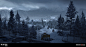 The Last of Us: Part 2 Patrol Vista, Balazs Agoston : Concept vista for the outer parts of Jackson right before the blizzard.