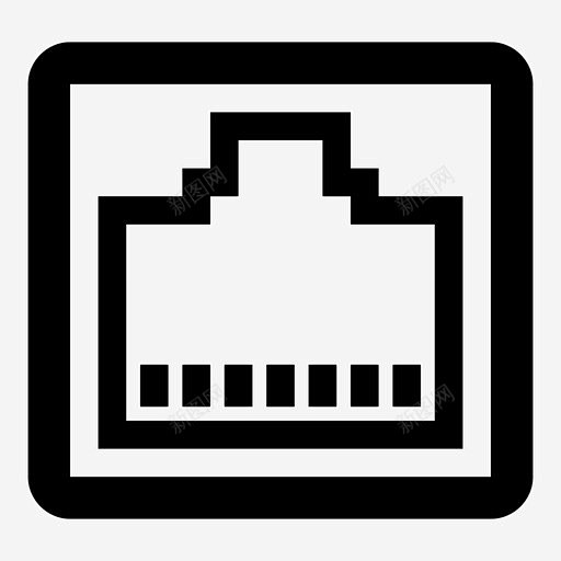 以太网端口电话线互联网图标 连接 icon 标识 标志 UI图标 设计图片 免费下载 页面网页 平面电商 创意素材