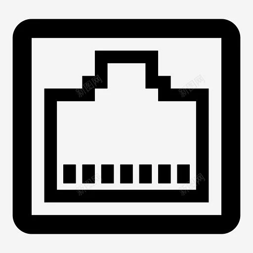 以太网端口电话线互联网图标 连接 icon 标识 标志 UI图标 设计图片 免费下载 页面网页 平面电商 创意素材-花瓣网
