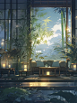 Mijourney✨曲径通幽处，竹林一片绿✨