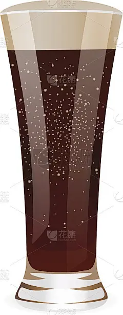 孤立的碳酸水。高大的玻璃。Vector TAB可乐/百事可乐/可口可乐