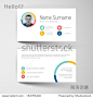 Modern simple light business card template with flat user interface 正版图片|正版微利素材库 - 海洛创意（HelloRF） - 站酷旗下产品