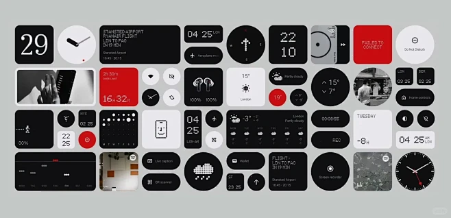 高颜值极简UI设计的Nothing OS 2.0！-花瓣网
