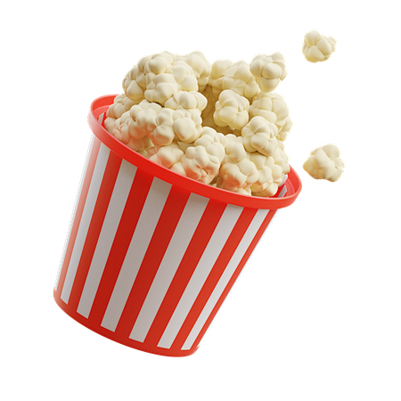 Popcorn Bowl 3D Illu...