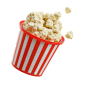 Popcorn Bowl 3D Illustration