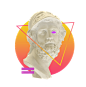 千库网_c4d潮流蒸汽波石膏像_元素编号13141771