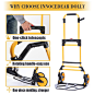Amazon. com: INNOCEDEAR folding hand truck and Dolly, 300 pound capacity portable cart with telescopic handle and rubber wheel, suitable for mobile, shopping, travel and office use: industrial and scientific research supplies