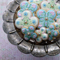 日本甜点艺术家KUNIKA制作的糖霜饼干，看起来好梦幻啊，配色和花纹引起舒适
(Twitter: kunimilky6) ​​​​