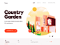 Country Garden Web real estate house illustration house garden tunan webdesign web illustration