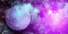 来自外太空的行星。空间星云。宇宙星团。外太空背景。全景图像